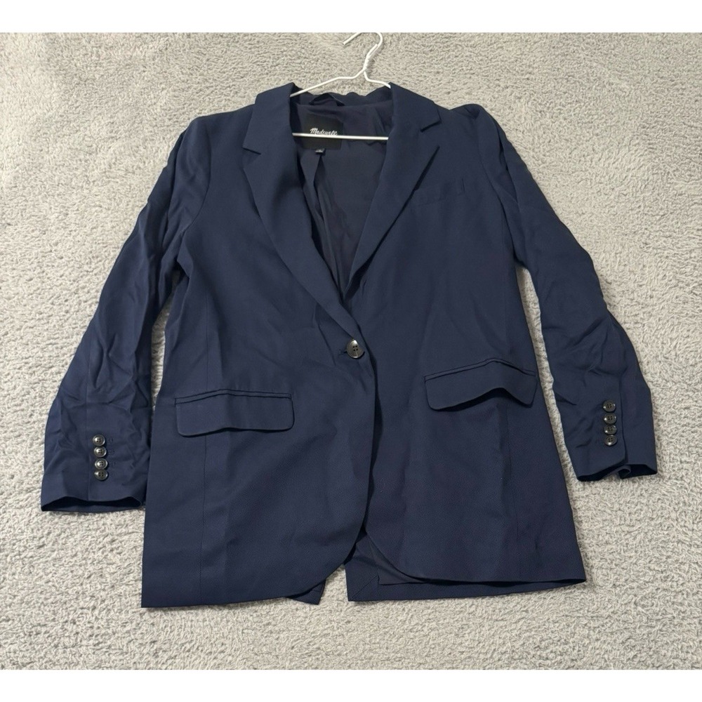 Madewell Womens $218 The Alston Blazer Dark Navy Size Medium
